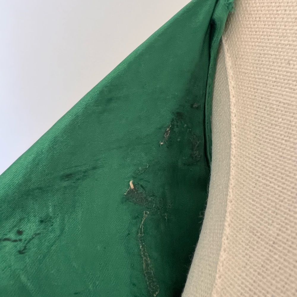 LIONESS WALK THE LINE MIDI GREEN DRESS SIDE SLIT SILKY SOFT COWL NECK 90’s Y2K - Picture 10 of 16